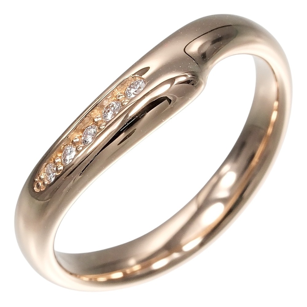 Tiffany & Co. Open Heart Band Ring, Size 7, 18K Pink Gold, Diamond, Approx. 2...